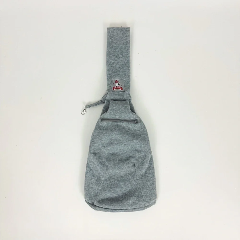 MRELEC Small Cat/Dog Carrier/Sling/Front Pack/Shoulder Bag in Grey and Gingham
